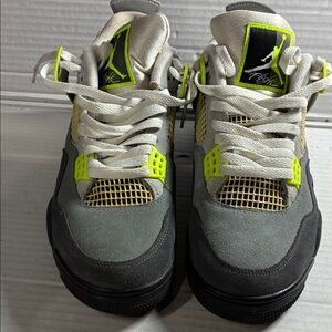 Air Jordan Gray and Neon Green Sneakers SKU CT5342-007 USED (not box)